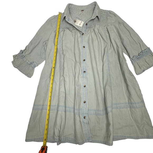 NWT Free People Vanessa Denim Tunic/Mini Dress in Blue Chill m - Picture 11 of 16